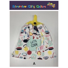 Crochet Top Hand Towel / Tea Towel - Let's Cook Crochet Top Hand Towel / Tea Towel - Let's Cook